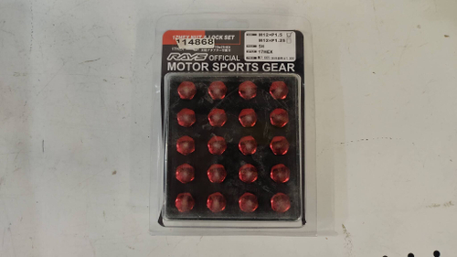 Гайки (12х1.5) Rays патрон, красный цвет (20шт)