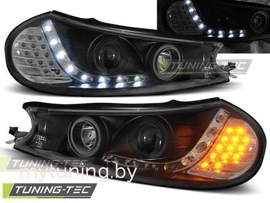 Передние фары Ford Mondeo 2 daylight black