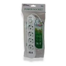 Удлинитель сетевой фильтр 2 метров 4 розетки + 3 USB Белый EU
