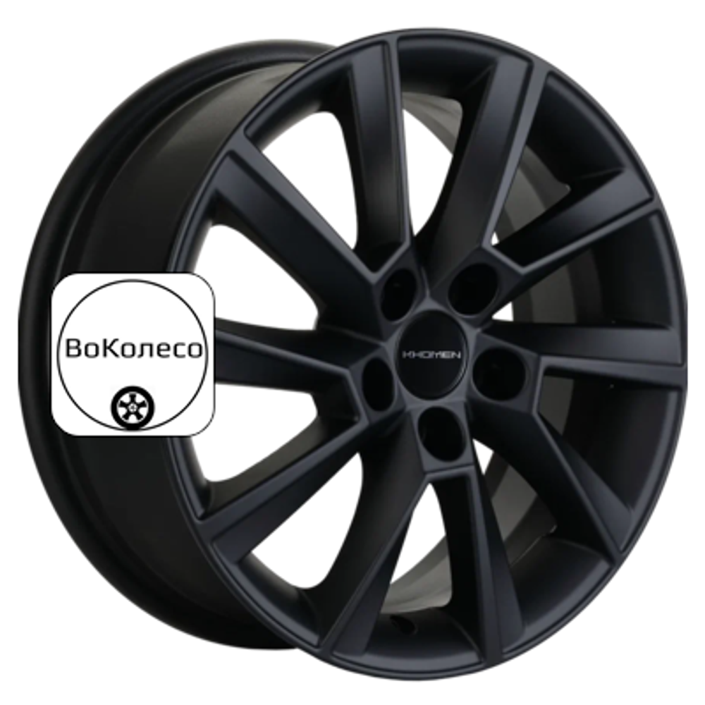 6x15/5x100 ET38 D57,1 KHW1507 (Rapid/Fabia) Black matt Khomen Wheels