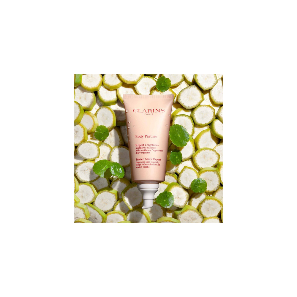 Clarins Body Partner Stretch Mark Expert - успокаивающий крем для тела, который уменьшает существующие растяжки и предотвращает образование новых /   175  ml  / GTIN 3380810277807