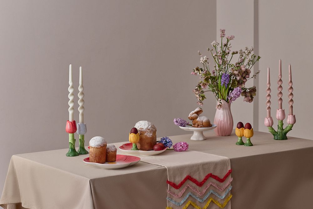 Подсвечник Floret для трех свечей из коллекции Blossom, 20 см