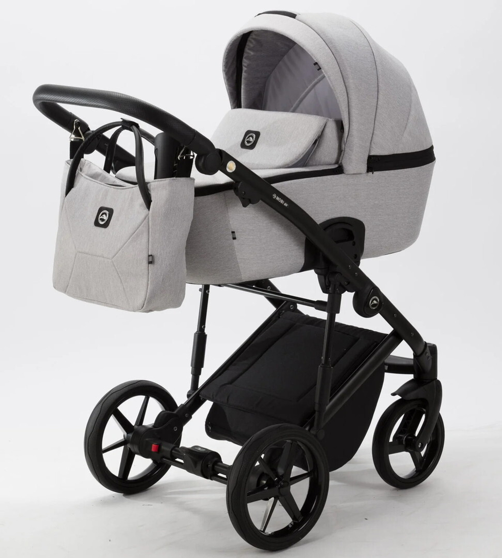 Детская коляска Adamex Mobi 3 в 1 M-TK01 Светло-серый