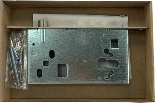 Замок Кремень врезной 1.03.25 (цилиндровый, 3 стержня 12 мм,под фалевую ручку, универсальный, 85 мм)(Эльбор) (00001534)