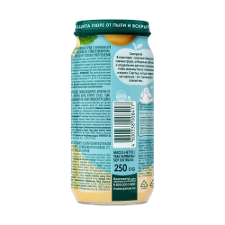 Фрутоняня пюре из яблок, бананов и груш с печеньем 250г с 6 месяцев