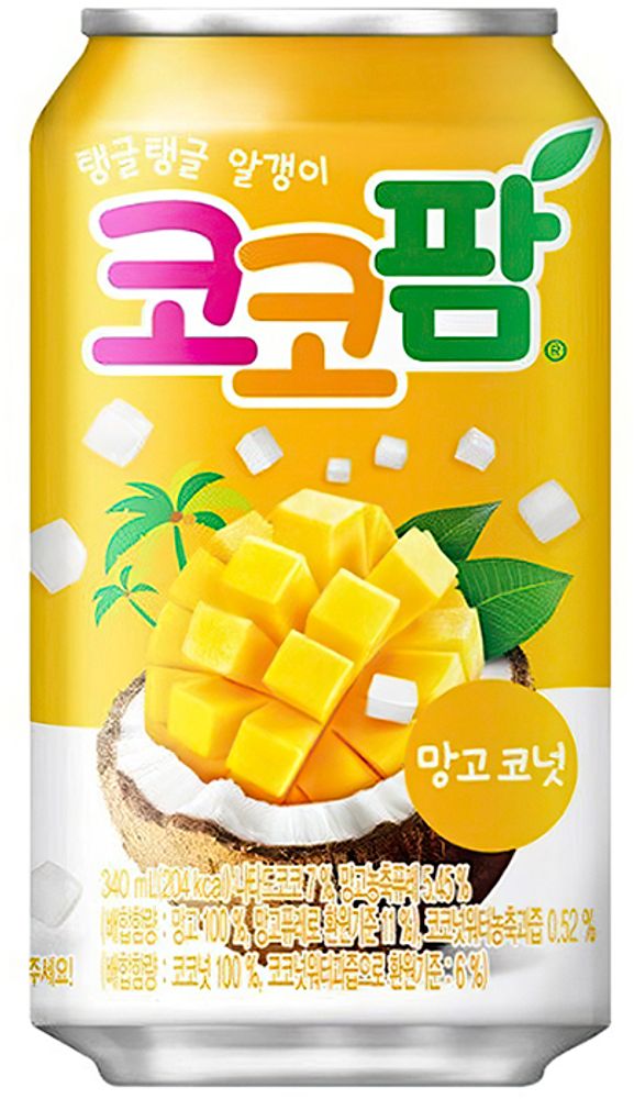 Газированный напиток Haitai Coco Palm Mango Coconut &quot;Манго и Кокос&quot; 0.34 - банка