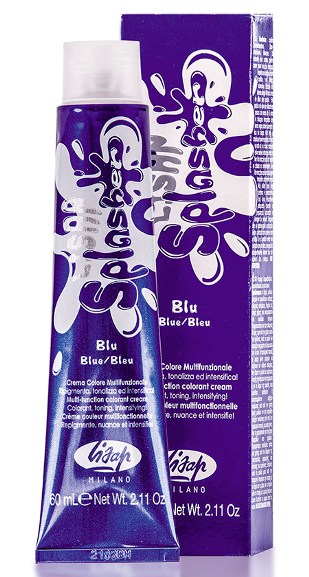 Оттенок Синий Крем-краска для волос чистый пигмент Lisap Splasher 60мл