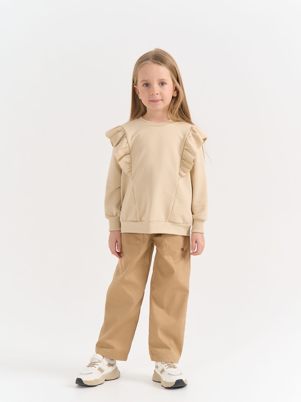 Свитшот с рюшей облегченный "Крем-брюле"