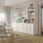 Шкаф - HAUGA IKEA/ХАУГА ИКЕА, 46х279х199 см, белый