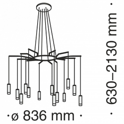 Подвесная люстра Maytoni MOD035PL-12W