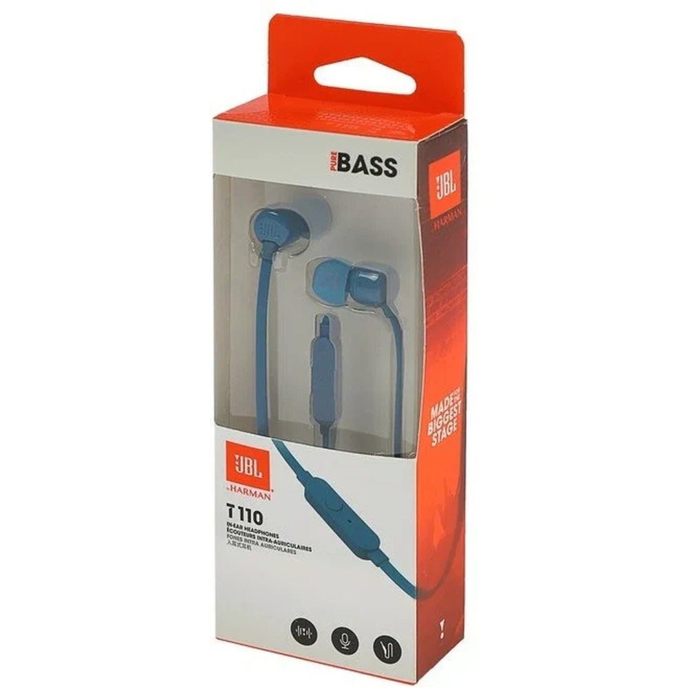 Наушники JBL TUNE 110 BLUE