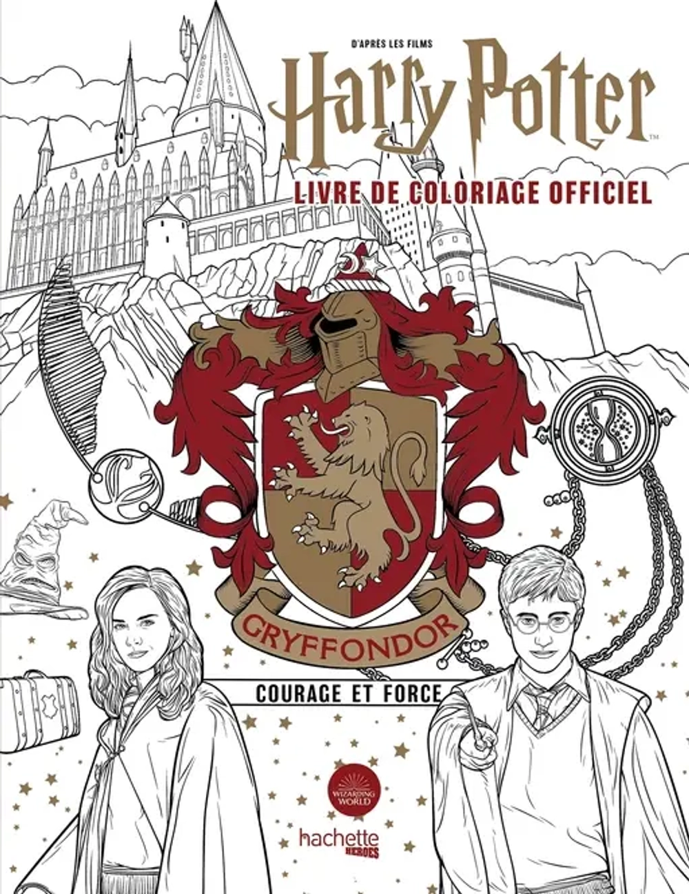 Hachette/ раскраска по номерам/ Harry Potter - Gryffondor - le livre de coloriage officiel