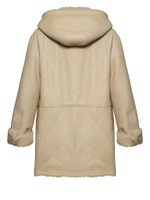 Бежевая дубленка из овчины