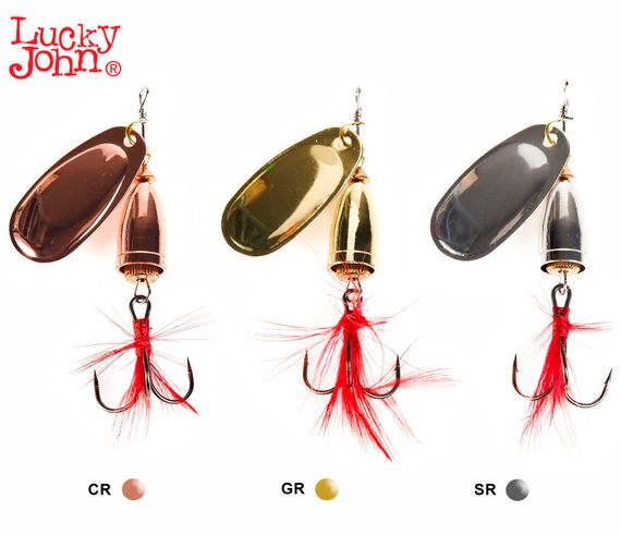Блесна вращ. Lucky John BELL SPIN 05 013.0г C/G/S 3шт. набор