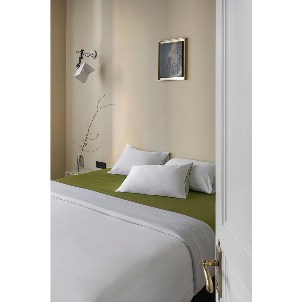 Комплект постельного белья из сатина из коллекции meditation, olive, 200х220 см