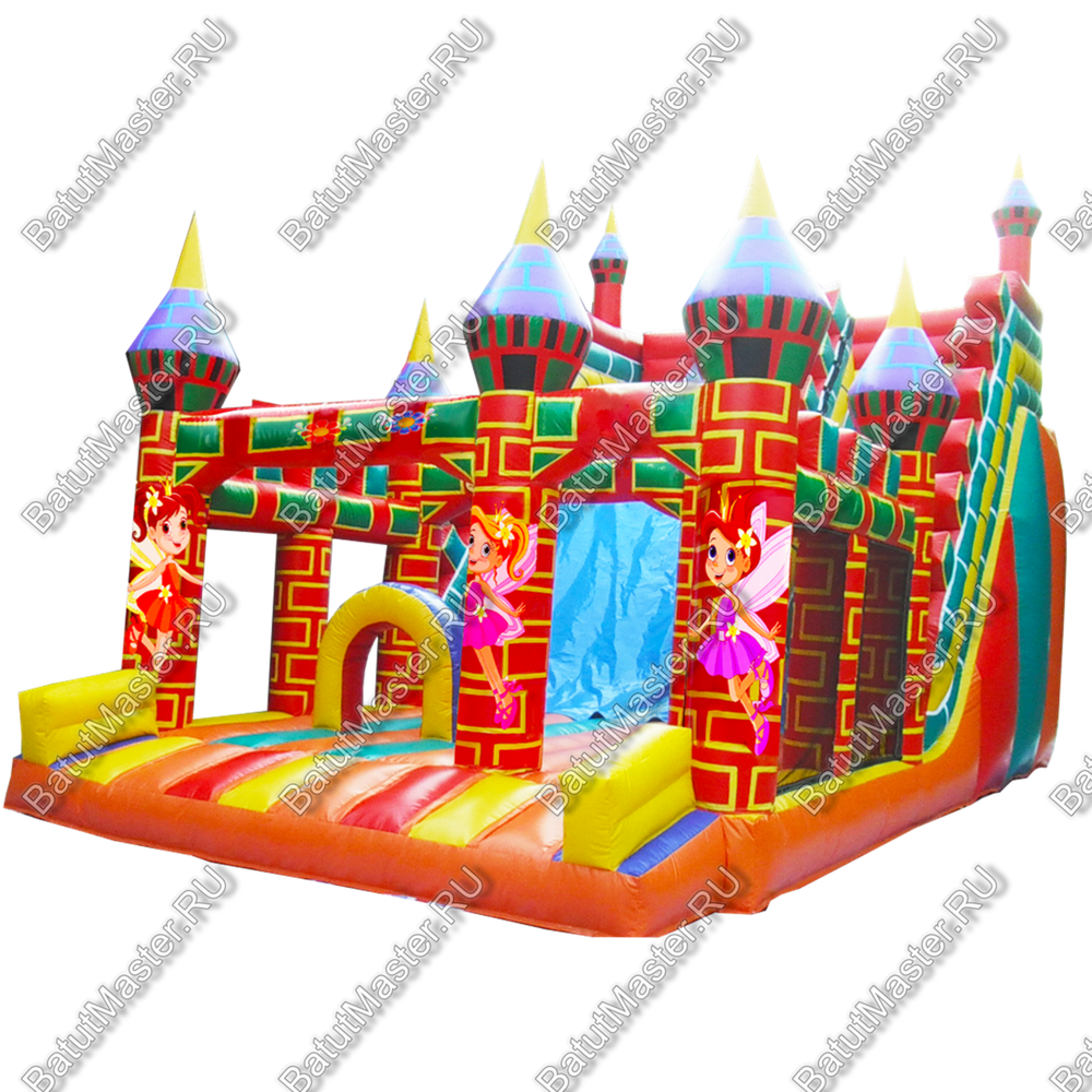Коммерческий надувной батут "Замок Фей", 12*6*8 м