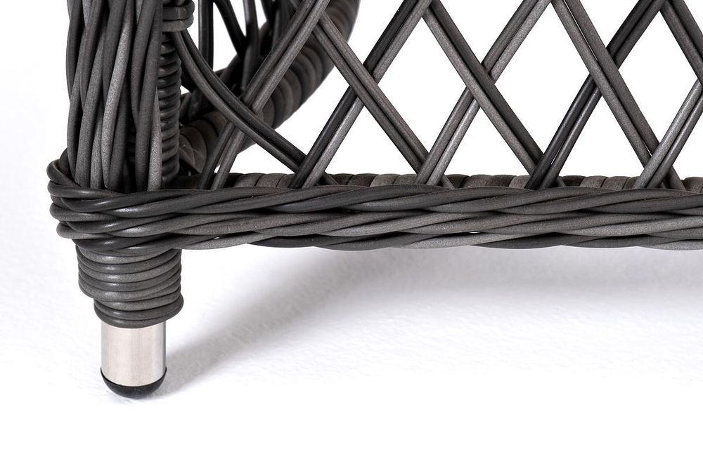 "Катания" обеденная группа плетеная на 6 персон, цвет графит