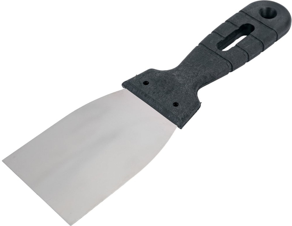 Шпатель 100 мм нержавеющий с пластиковой ручкой SEVENBEST