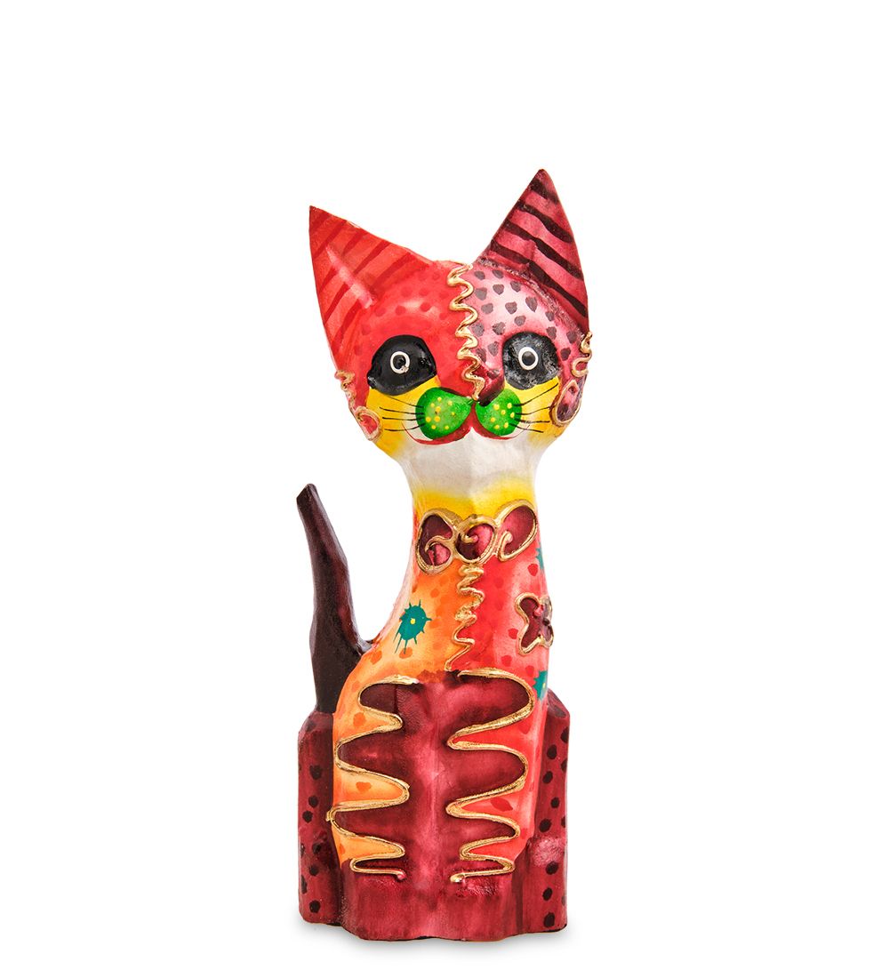 99-059 Фигурка «Кошка» н-р из двух 25, 20 см (албезия, о.Бали)