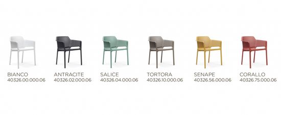 Стул Net пластиковый зеленый Nardi Италия