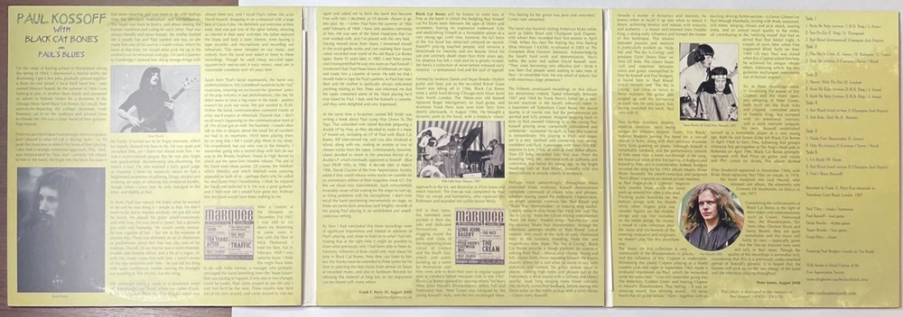 Винтажная виниловая пластинка LP Paul Kossoff With Black Cat Bones Pauls Blues (UK 2008)