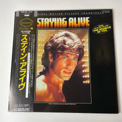 Винтажная виниловая пластинка LP Bee Gees Staying Alive Остаться В Живых The Motion Picture Soundtrack (Japan 1983) (Obi)