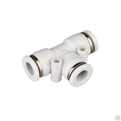 Тройник быстросъем. Т-образный - 12мм (белый)