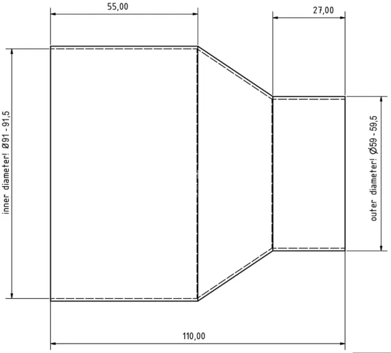 Переходник для пылеуловителя Optimum GZ 40