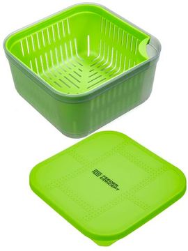 Коробка рыболовная для прикормки и насадки с вентилируемой крышкой и лотком FC FEEDER BAIT BOX 170×170×95