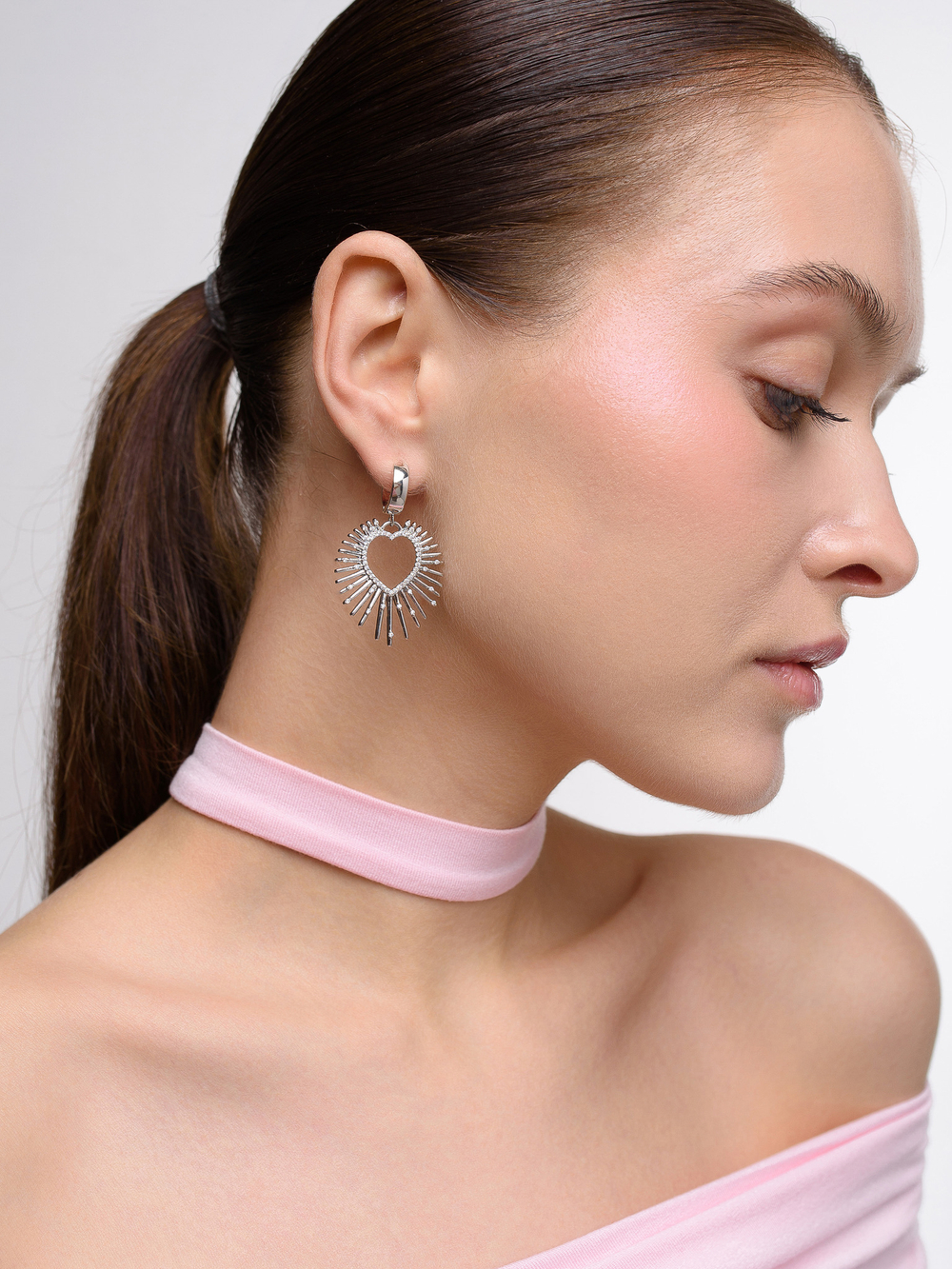 Серьги "Royal Heart" Silver