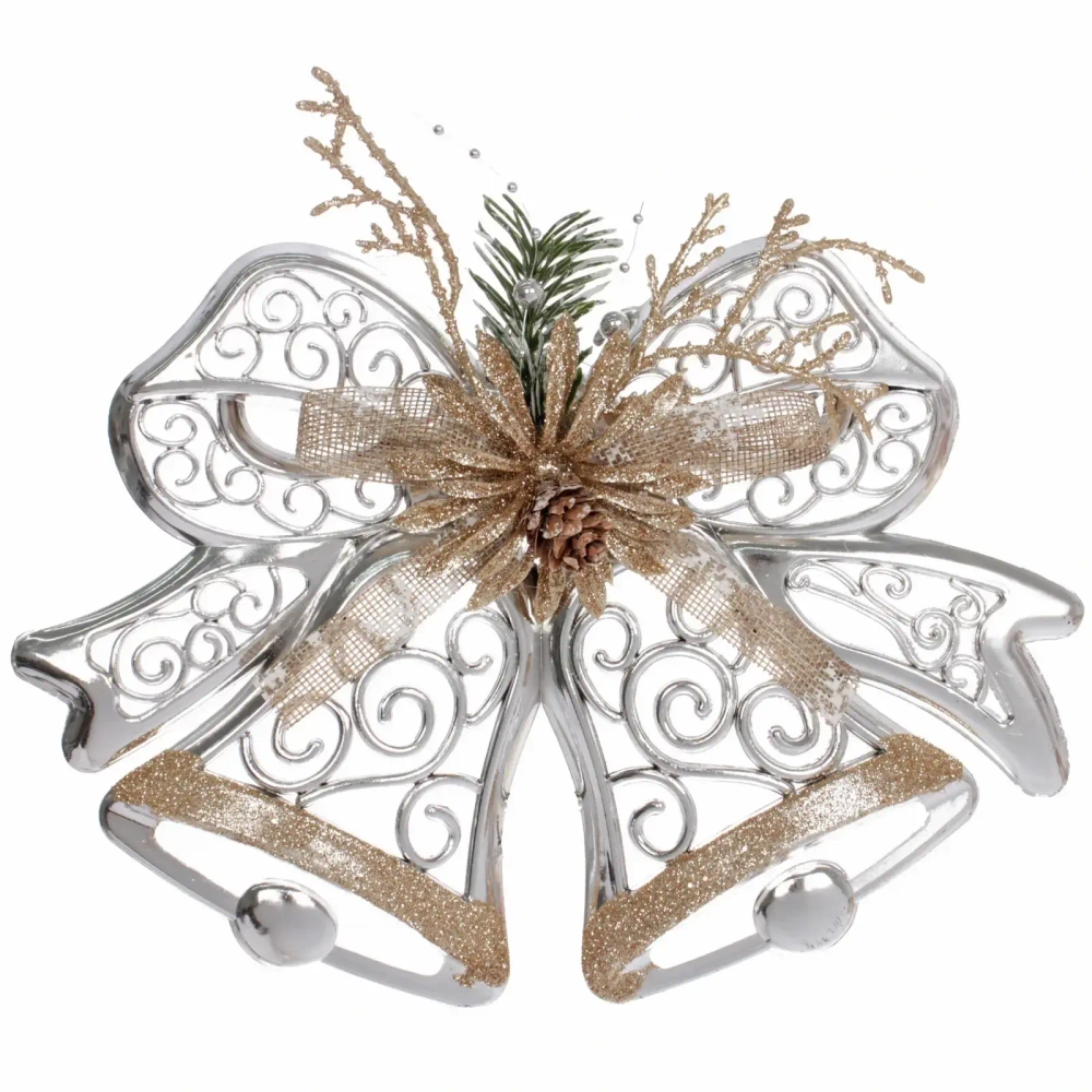 Украшение новогоднее «Лесное чудо» 27*20 см, Серебро