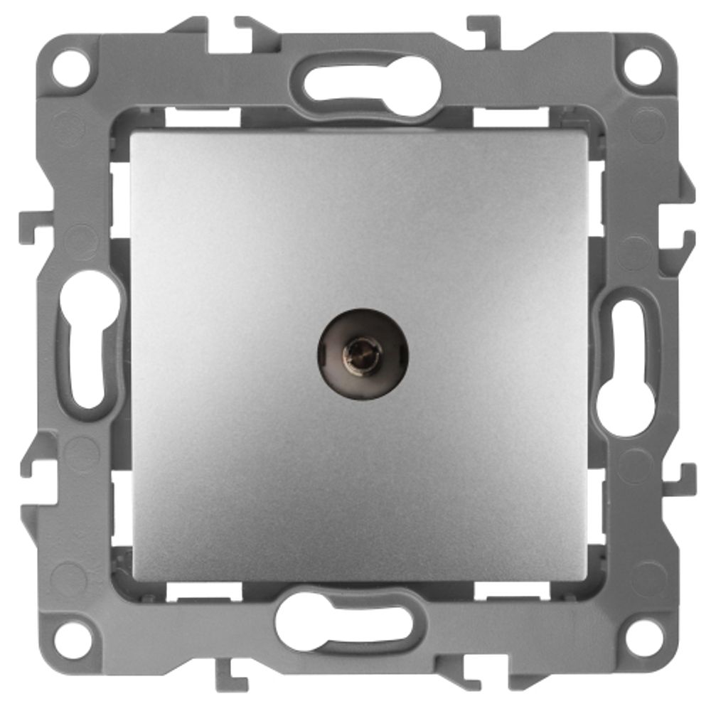 12-3101-03 ЭРА Розетка TV одиночная, IP20, Эра12, алюминий | ЭРА 12 Алюминий