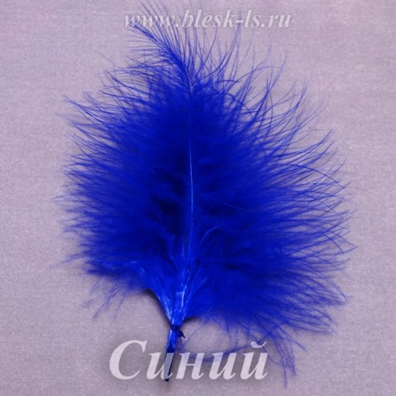 Перо индейки 12-18 см, Синий