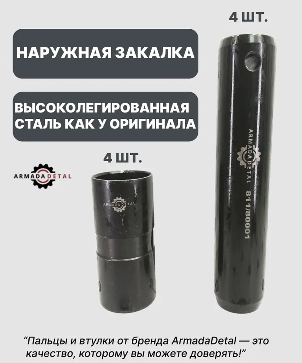 Втулки и пальцы JCB 3CX 4CX на переднюю стрелу 1208/0023-4 + 811/80001-4