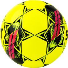 Мяч футзал. SELECT Futsal Attack V22, 1073460559, р.4, 32п, ПУ, руч.сш, желто-зелено-розовый