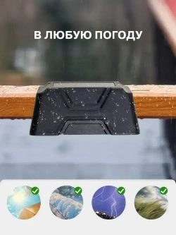 Угловые уличные светильники на солнечной батарее, 4 штуки в комплекте, черный Live home