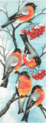 "Снегири"-0783 канва с рисуном
