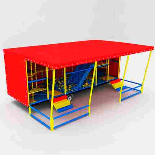 Детский игровой лабиринт с крышей «Прыг-скок Вагончик» 4,87×2,46×2,8 м