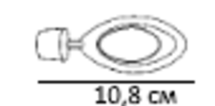 Наконечники Прима для кованого карниза d 20, цвет серебро матовое