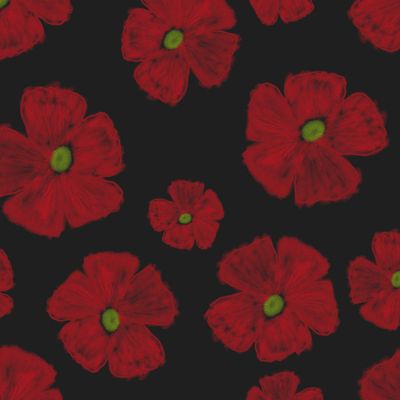 Красные маки, крупные цветы