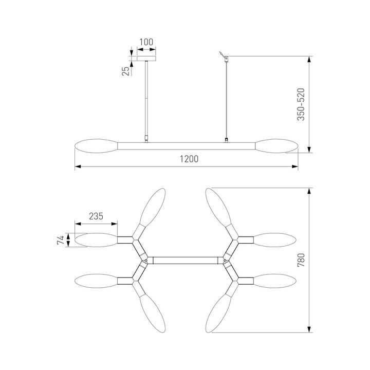 Потолочная люстра Eurosvet Covalent 30180 черный