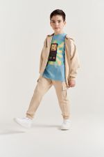 Джоггеры карго облегченные "Беж" 7+