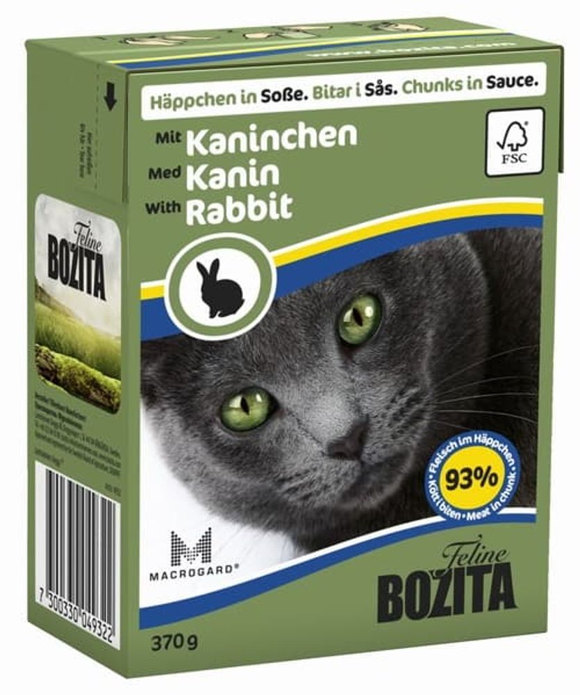 Bozita 370г. мясные кусочки в соусе с кроликом (Tetra Pak) Bozita 370г. мясные кусочки в соусе с кроликом (Tetra Pak)