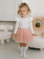 Юбка с бусинками, Светлая пудра