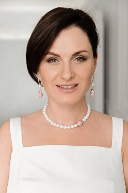 Серьги ELENA розовые матрешки