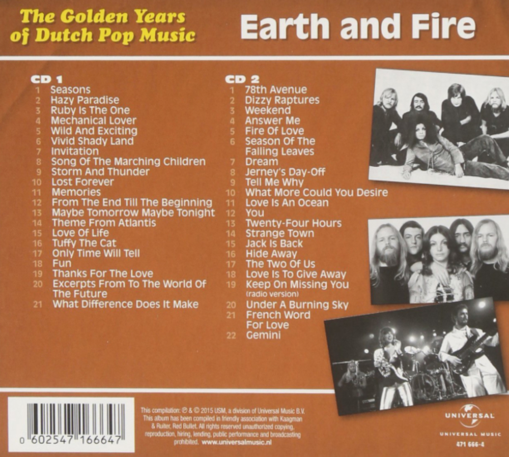 Earth And Fire / The Golden Years Of Dutch Pop Music (A&B Sides)(2CD)