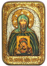Инкрустированная икона Святой князь Игорь 15х10см на натуральном дереве, в подарочной коробке