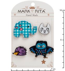 MR- 94 Н-р брошей с цанговым зажимом бабочка «В мире животных» Mark Rita