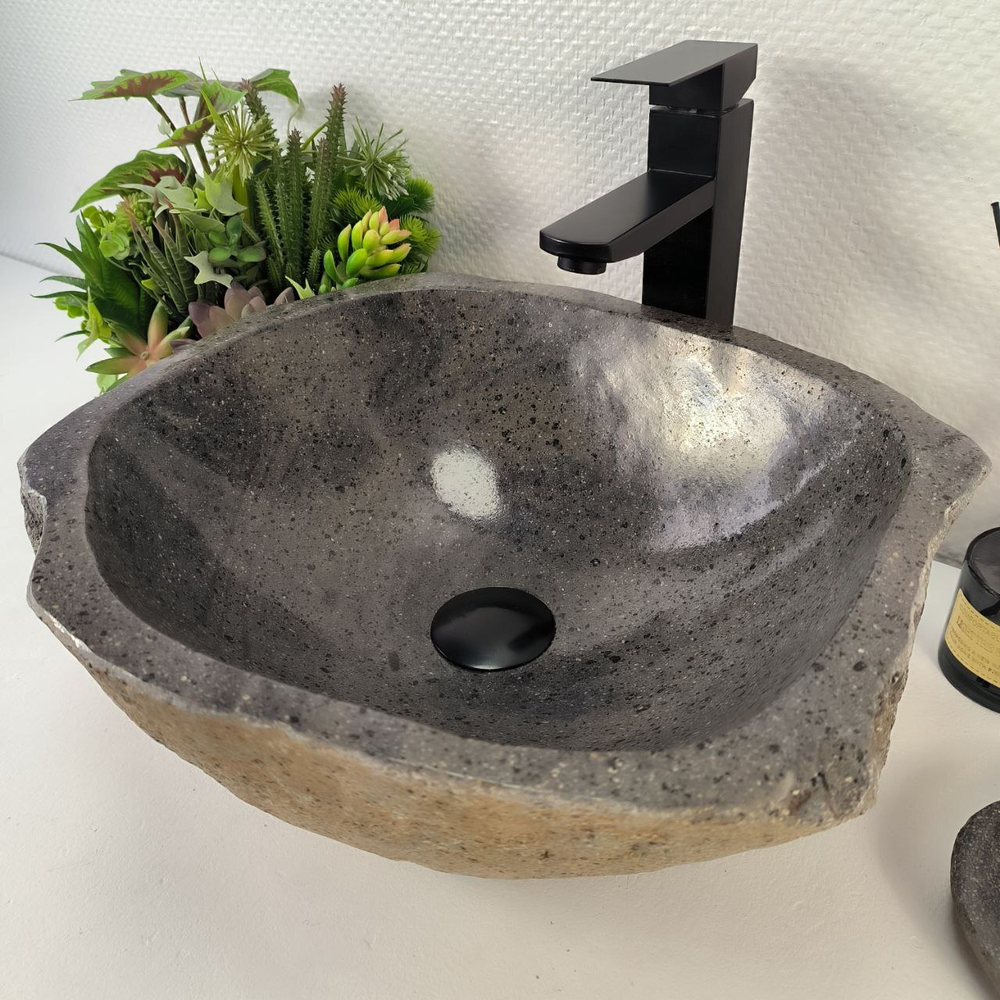 Раковина из речного камня RS-65147 41*38*15 0856