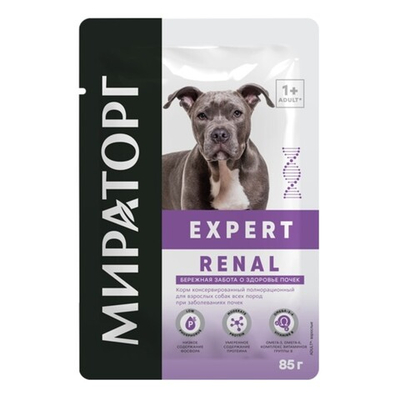 Мираторг Expert VET Renal 85 г - диета консервы (пакетик) для собак при заболеваниях почек